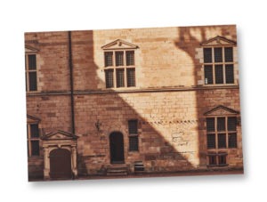 Postcard A5 – Brick wall in the castle courtyard